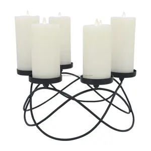 Porte-bougie en métal haut de gamme pour hôtels européens, porte-bougie moderne avec accent doré, style britannique, Zahid Exports - Product Image 6