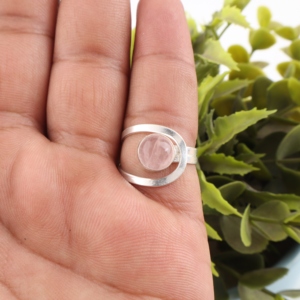 High Quality Designer Handmade Pink Rose <b>Quartz</b> Gemstone 925 Sterling Silver Jewellery For Women And Girls Wear In Party's - Product Image 2