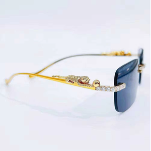 Lunettes de soleil tendance avec monture carrée inspirées de la moissanite, protection UV400, verres anti-reflets, lunettes de mode pour la conduite et les voyages - Product Image 2
