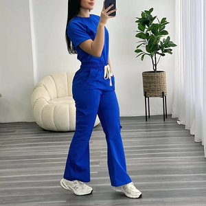 Nouveaux ensembles d'uniformes médicaux pour femmes, tissu tissé écologique, couleur et logo personnalisables, blouses médicales de haute qualité - Product Image 3