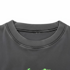 เสื้อยืดผู้ชาย คอโอ แขนสั้น ผ้าฝ้าย 100% คุณภาพสูง สไตล์ฮิปฮอป สตรีท รีโทร ทรงโอเวอร์ไซส์ ระบายอากาศได้ดี ผ้าถัก - Product Image 3