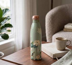 FAIZA CRAFT FC-5690 Pure <b>Copper</b> Reusable Water <b>Bottle</b> Daily <b>Drinking</b> Ayurvedic Health Benefits Leak Proof Design Handmade - Product Image 6