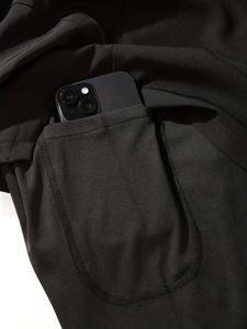 Pantalones Cortos Cargo de Malla Atlética de Secado Rápido Negros para Hombre, Cintura Media con Cordón, Ropa Deportiva Casual Ligera para Correr y Entrenar - Product Image 4