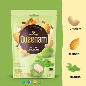 Drajeado de Cacao, Confitería de Chocolate, Bocadillos de Chocolate, OEM/ODM, Nueces de Almendra y Anacardo Cubiertas de Chocolate Matcha, 150G, HALAL, Gran Venta - Product Image 6