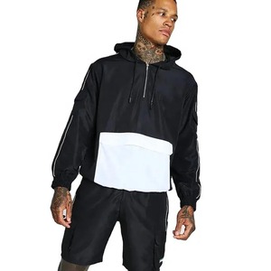 Men Color Blocking Hooded <b>Track</b> <b>Jacket</b> With Zipper Closure Full Sleeve Leisurewear Tracksuits Spring Wear - Product Image 1