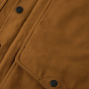 Chemise-veste en toile marron pour homme avec fermeture boutonnée et poches poitrine, style workwear, coupe classique, pour l'automne - Product Image 4