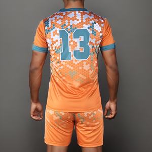 ชุดวอลเลย์บอลแบบกำหนดเองและชุดทีมพิมพ์ลายแบบ Sublimation ชุดกีฬาสำหรับผู้ชายและผู้หญิง ผลิตจากโพลีเอสเตอร์ 100% ระบายอากาศได้ดี - Product Image 6