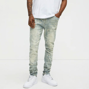 Design Street Slim Fit Hot Sale Fashion Men High Quality Jeans Breathable Denim Jeans Bulk Pants Casual Skinny Pencil Jeans - Product Image 6