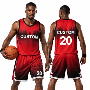 Ensemble de maillots de basket personnalisés 2 pièces, design de logo personnalisé, maillots sublimés pour équipe sportive - Product Image 6