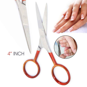 Tijeras Profesionales para Cutículas de 4 Pulgadas, Diseño Bicolor, Acero Inoxidable, Punta Afilada, para Piel Muerta - Product Image 1
