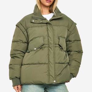 Women Puffer Coat <b>Winter</b> <b>Quilted</b> Hooded Bubble Jacket Long Sleeve Zipper Closure Casual Outdoor Warm Fashion Wear 2026 - Product Image 1