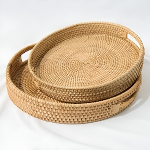 หวายธรรมชาติถาดเสิร์ฟราคาถูกราคาขาย - Product Image 3