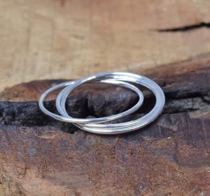 925 Sterling Silver Multi Band <b>Ring</b> Minimalist <b>Plain</b> Statement Stackable <b>Ring</b> Handmade Designer Jewelry Gift For Women - Product Image 6