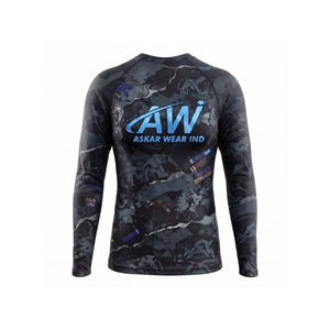 Askar Wear Ind Women's Full <b>Sleeve</b> Rash Guard <b>Black</b> Camo Sublimation Print Quick Dry Performance Shirt Adult <b>Long</b> <b>Sleeve</b> <b>Top</b> - Product Image 4