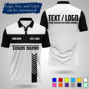 Polo à manches courtes pour homme, orange et noir, couleur unie, séchage rapide, tricoté, sportif, logo imprimé sur le devant, texte et couleur personnalisables - Product Image 4