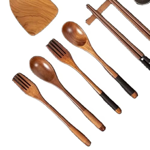 Natural Sustainable Wooden Utensils Dinner Ware Food Safe Produced Vietnam Manufacturer Wholesale - Product Image 1