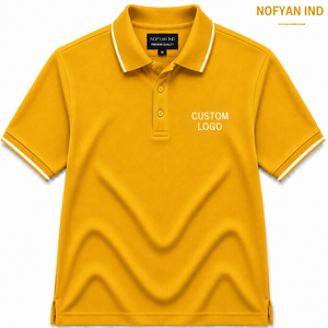 Polo homme personnalisé en coton polyester 200 g/m² pour l'été – T-shirt décontracté uni et abordable avec logo imprimé - Product Image 1