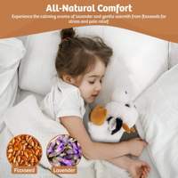 Peluche lestée en coton PP, chauffable au micro-ondes, à la lavande, anti-stress, 30 cm