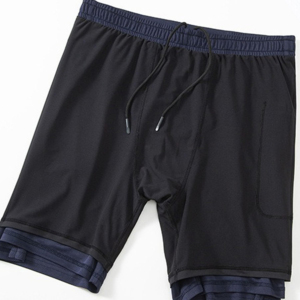 Shorts de Playa para Hombre, Rojos, de Secado Rápido, con Cordón Ajustable y Bolsillos, Tejido de Spandex y Poliéster, Cintura Media, Color Sólido, Estilo Casual - Product Image 2