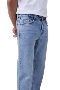 Jeans Cargo de Mezclilla para Hombre, Cintura Alta, Corte Holgado, Estilo Utilitario, Color Sólido, Lavado a la Piedra, Peso Medio, Venta al Por Mayor - Product Image 4