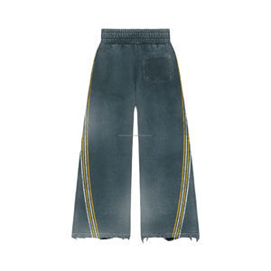 Ensemble de survêtement personnalisable deux pièces délavé à l'acide pour homme 2026 - Joggers et sweat-shirt de style urbain pour l'extérieur - Product Image 5