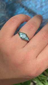 Women's Emerald Cut Gemstone Ring Bezel Setting Geometric Classic Style Engagement Ring - Product Image 4