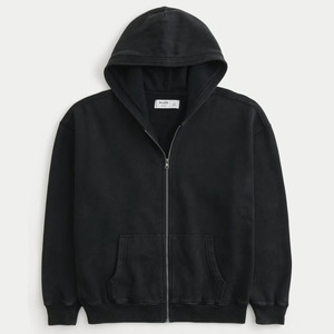 Sweat à capuche zippé surdimensionné personnalisé pour homme, style streetwear, délavé à l'acide, effet vieilli, imprimé en relief, délavé soleil - Product Image 6