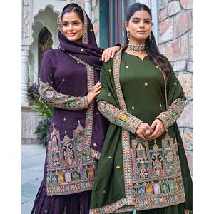 Conjunto de Traje de Diseñador para Mujer con Bordado y Trabajo de Secuencia Dori - Product Image 2