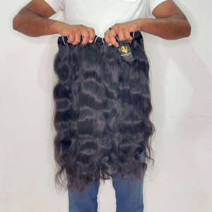 Extensions de cheveux raides naturels indiens Mink Raw, cheveux humains cambodgiens à cuticules alignées, fournisseur de cheveux bruts à cuticules alignées - Product Image 2