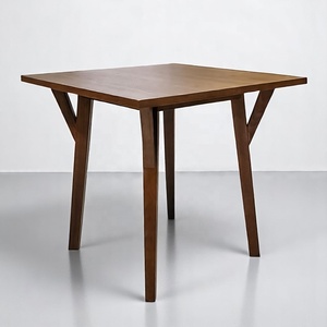 Mesa de comedor de madera de goma personalizada Juego de mesa de comedor de diseño compacto Hecho en Vietnam Proveedor B2B MOQ bajo - Product Image 1