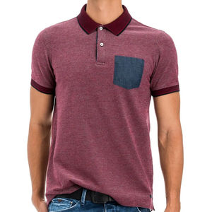 Polo d'été respirant à manches courtes pour homme, col rabattu, en toile, motifs unis, vente en gros - Product Image 4