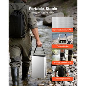Caja de lavado de oro plegable de 50 pulgadas, equipo de minería portátil de aleación de aluminio con bolsa con cordón - Product Image 4