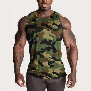 Camiseta sin mangas para hombre, nueva, de calidad, para fitness, transpirable, de secado rápido, con estampado de camuflaje, diseño moderno para verano. - Product Image 1