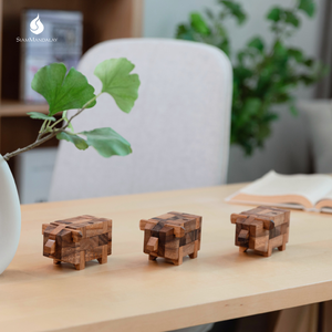 Cerdo Pequeño: Rompecabezas de Madera 3D Kumiki de Cerdo, 13 Piezas, Juego de Lógica Interconectado, Juego Educativo para Niños y Adultos - Product Image 2