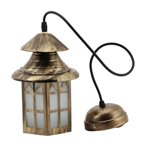 Traditional Cottage Pendant <b>Ceiling</b> <b>Light</b> Classic Heritage Style Hanging Lamp Iron Frosted Glass <b>LED</b> Dimmable Lighting Fixture - Product Image 3