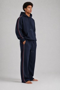 Chándal de invierno para hombre, el más vendido, hecho a medida, con capucha, informal, liso, de algodón, con forro polar que absorbe el sudor, cintura elástica y cremallera completa. - Product Image 3