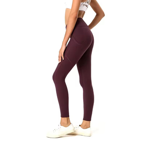 2026 Hot Sale Custom own Fashionable New Design Women <b>Leggings</b> Solid <b>Seamless</b> Spandex/Nylon High Waist Stretch Fitness Pants - Product Image 5