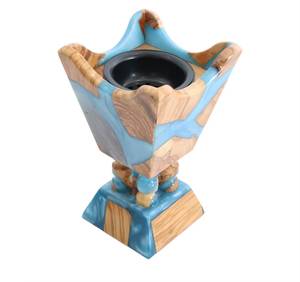Quemador de incienso de resina de sándalo y oud árabe de lujo HASAN CRAFT, hecho a mano en India, con diseño de diamante. - Product Image 2