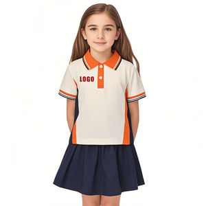 Uniformes scolaires sur mesure DHL pour garçons et filles, survêtements de maternelle, polos colorés, vêtements de sport en polyester/coton, pour tous les âges - Product Image 1