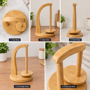 <b>Wooden</b> Yarn Holder Knitting Crochet Yarn <b>Ball</b> Stand Magnetic Rotating Anti Slip Portable <b>Craft</b> Accessory - Product Image 5