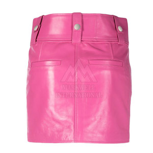 Falda de cuero genuino para damas, muy vendida, de los mejores fabricantes, falda de cuero de moda para mujer - Product Image 2