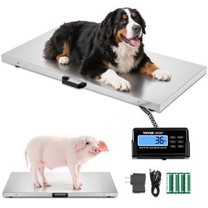 Bilancia Digitale per Bestiame 1100Lbs X 0.2Lbs, Grande Bilancia Veterinaria per Animali Domestici, Piattaforma in Acciaio Inossidabile, Bilancia Elettronica per Spedizioni Postali Pesanti - Product Image 1