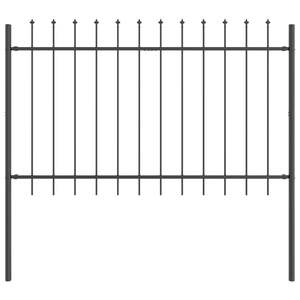 2 Piezas de Cerca para Jardín Gris de 11.15 x 2.62 Pies, Acero con Recubrimiento en Polvo, Productos de Acero Galvanizado Prepintado - Product Image 2