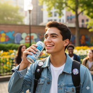 Boissons gazeuses au lait aromatisées aux fruits 320ML en canette, fabricant de boissons gazeuses, logo personnalisé, échantillon gratuit, lait pétillant - Product Image 5