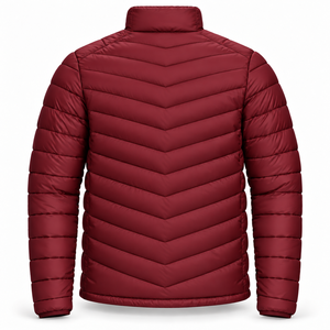 <b>Mens</b> Quilted Puffer <b>Jacket</b> Custom Embroidery Winter Apparel Stand Collar Full Zip Padded Coat Casual Outdoor Cold Weather <b>Jacket</b> - Product Image 3