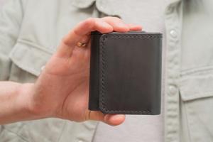 Genuine Leather Trifold <b>Wallet</b> <b>Men</b> ID <b>Card</b> Window RFID Blocking Vintage Credit <b>Card</b> Pocket Purse Custom OEM NTW-0044 - Product Image 3
