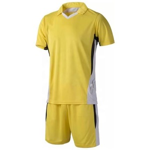 Men's Red V-Neck Soccer Jersey Short Sleeve Moisture Wicking Color Blocked Polyester Sport Shirt Adult Regular Fit - Product Image 1