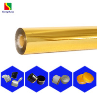 SHENGSHENG Fogli in lamina d'oro per stampa a caldo di alta qualità, vendita diretta dalla fabbrica, materiale PET, spessore 12 micron, tessuto ecologico