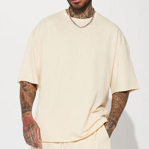 เสื้อยืดโอเวอร์ไซส์ทรงใหญ่พิเศษ ผ้าคอตตอน 40% ไผ่ 40% โพลีเอสเตอร์ 20% สำหรับผู้ชาย คอเต่า ทรงบ็อกซี่  เสื้อเปล่าสไตล์สตรีทแวร์ ผ้าซาติน - Product Image 3