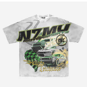 Camiseta de algodón vintage OEM para hombre y mujer, impresión gráfica personalizada, venta al por mayor, impresión personalizada, totalmente lavada al ácido, 350 gsm - Product Image 2